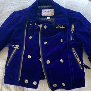 Blue boys Velvet Jacket